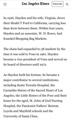 Rube Hayden Obit Part 1