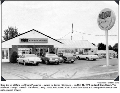 Olean NY Zips Zip's Zipz Zip'z ice cream outside